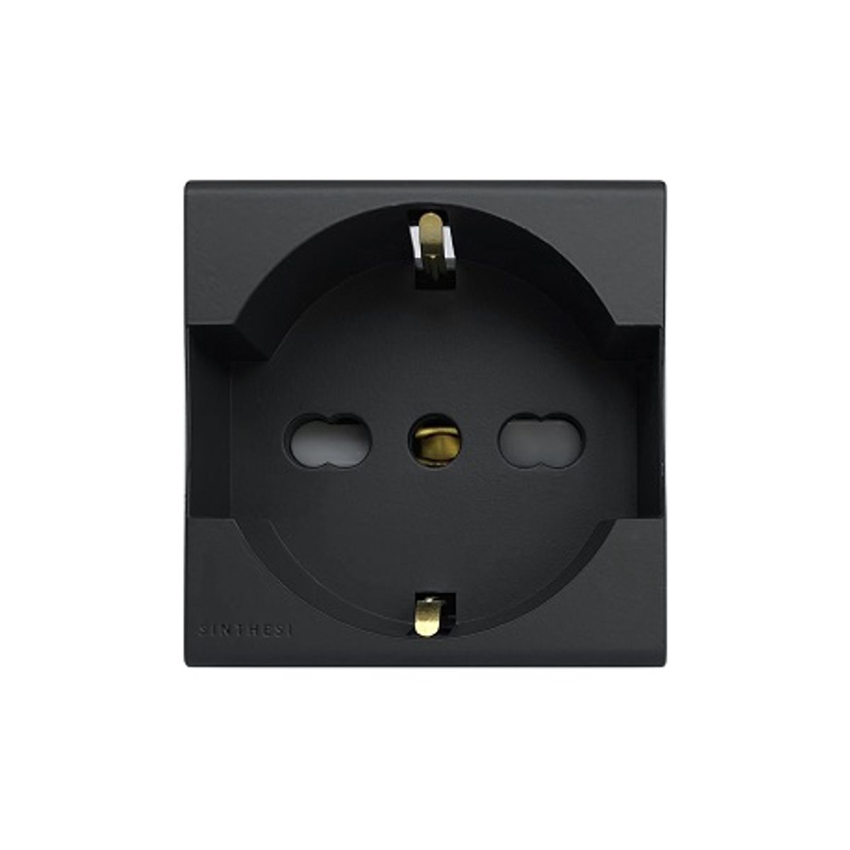 SINTHESI - Módulo Tomacorriente Schuko 2P+T 10-16A 250V S33 Noir Mate