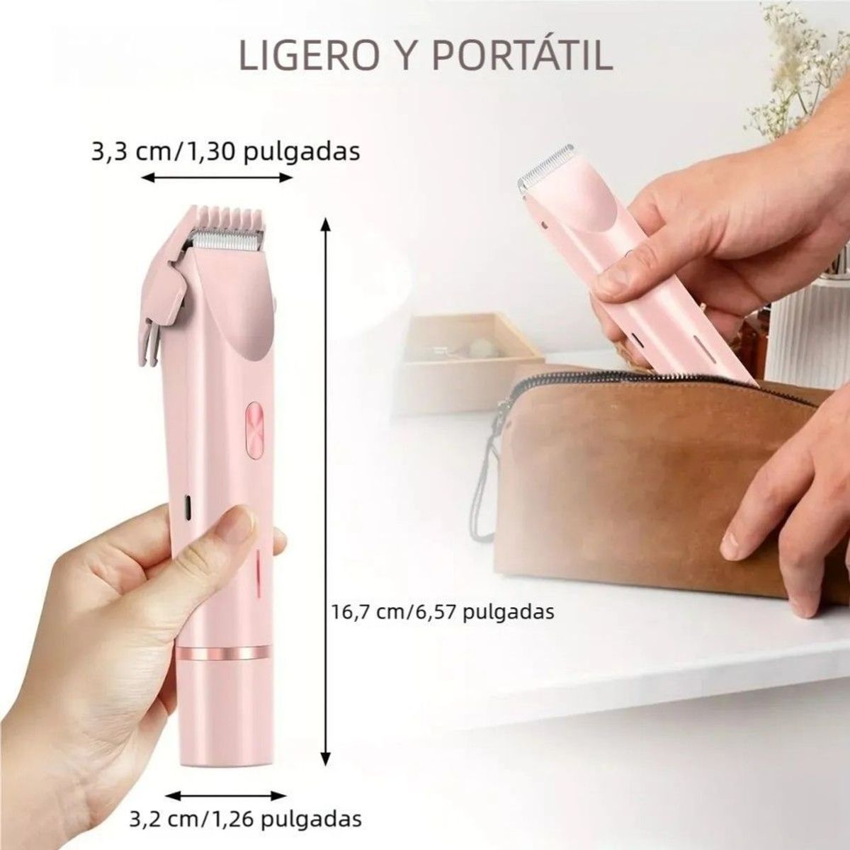 GENERICO - Depiladora De Bikini Para Mujer Electrica Doble Cabeza 2in1
