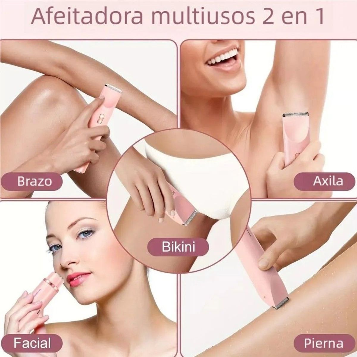 GENERICO - Depiladora De Bikini Para Mujer Electrica Doble Cabeza 2in1