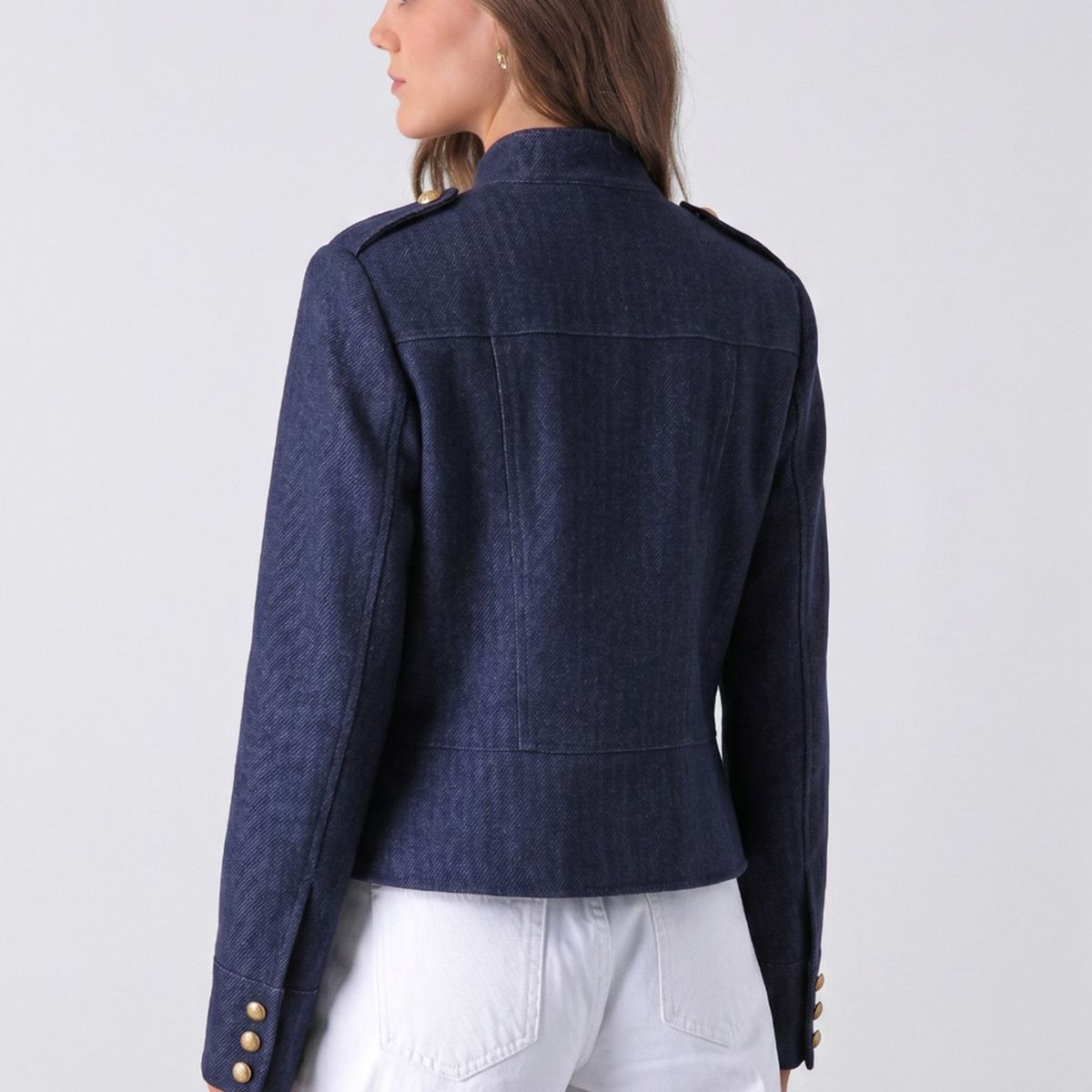 RAINDOOR - Chaqueta Napoleonica Azul Marino Mujer Raindoor