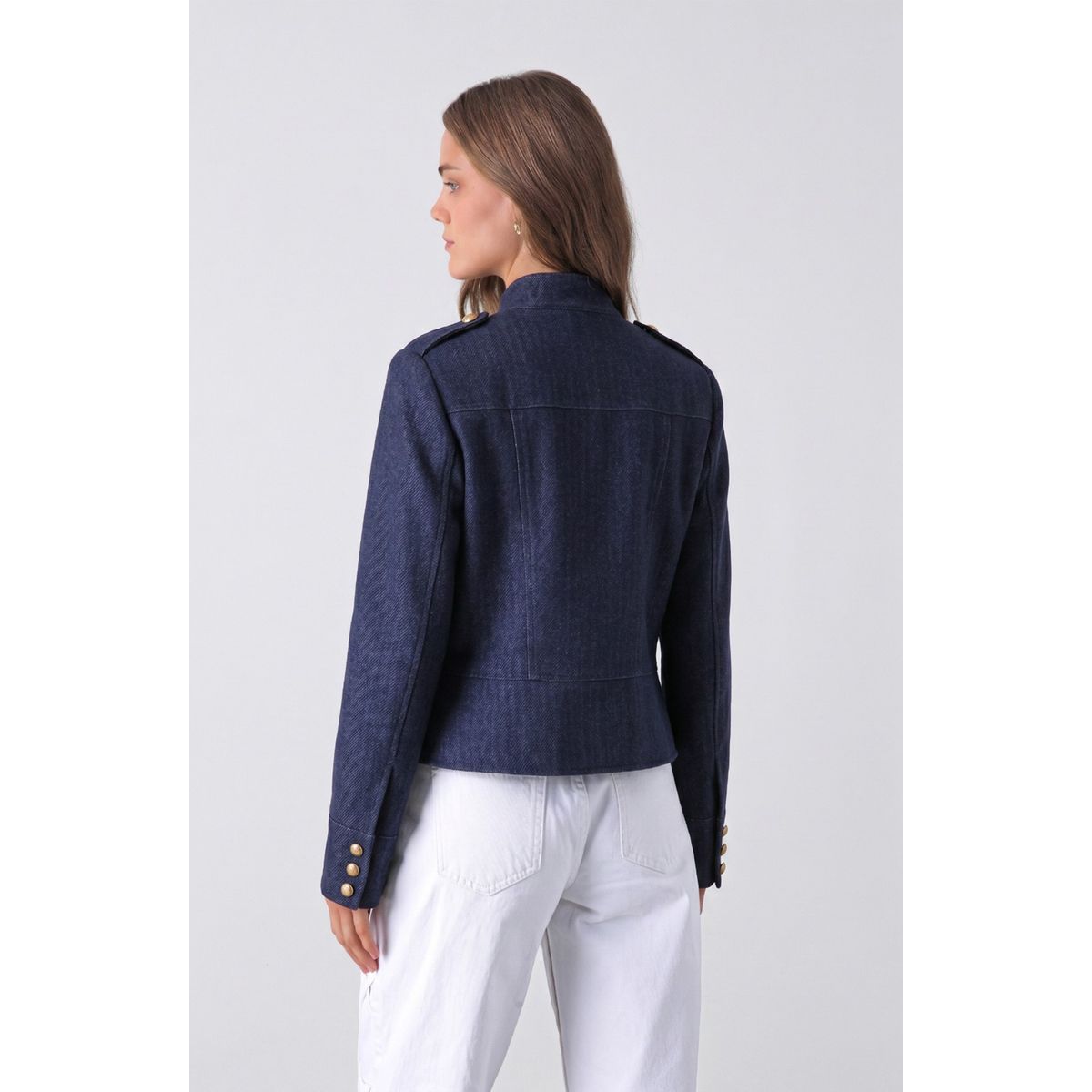 RAINDOOR - Chaqueta Napoleonica Azul Marino Mujer Raindoor