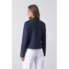 RAINDOOR - Chaqueta Napoleonica Azul Marino Mujer