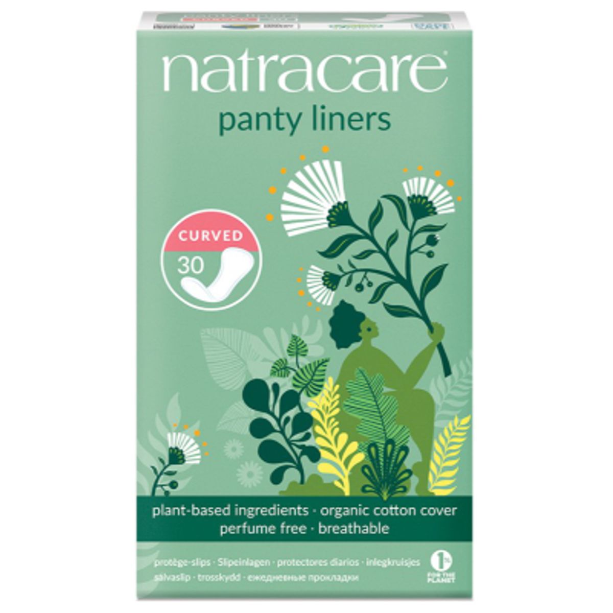 NATRACARE - Protectores Diarios Orgánico Sin Alas Curvo Natracare 30 Uds