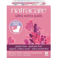 NATRACARE - Toalla Higiénica Ultra Extra Long 8 Un Orgánica