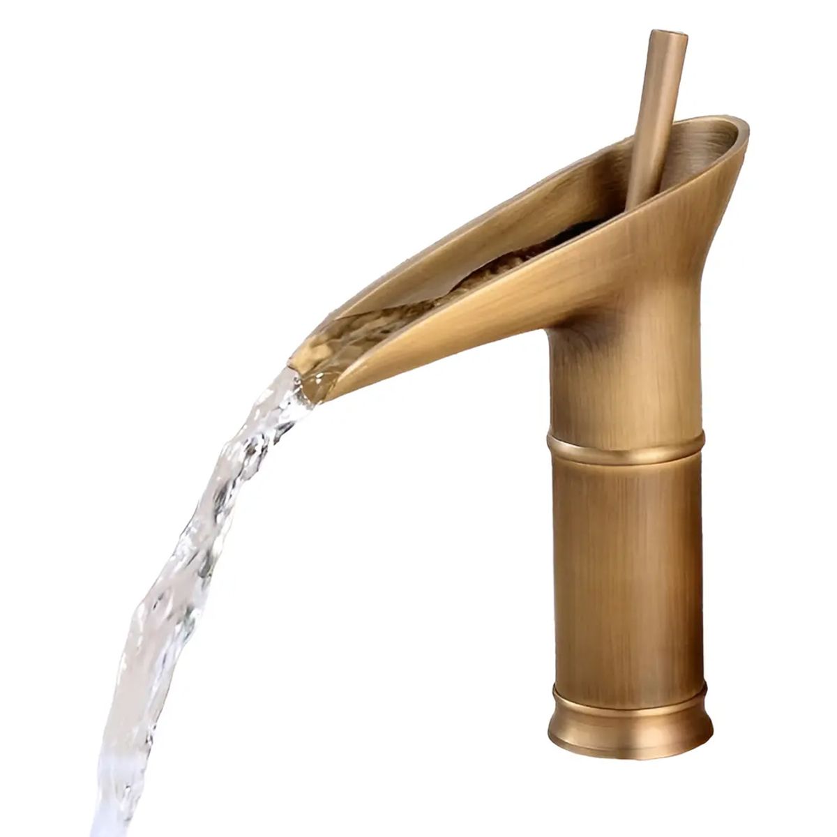 GENERICO - Grifería De Baño Cuello Bajo Estilo Copa De Vino Dorado