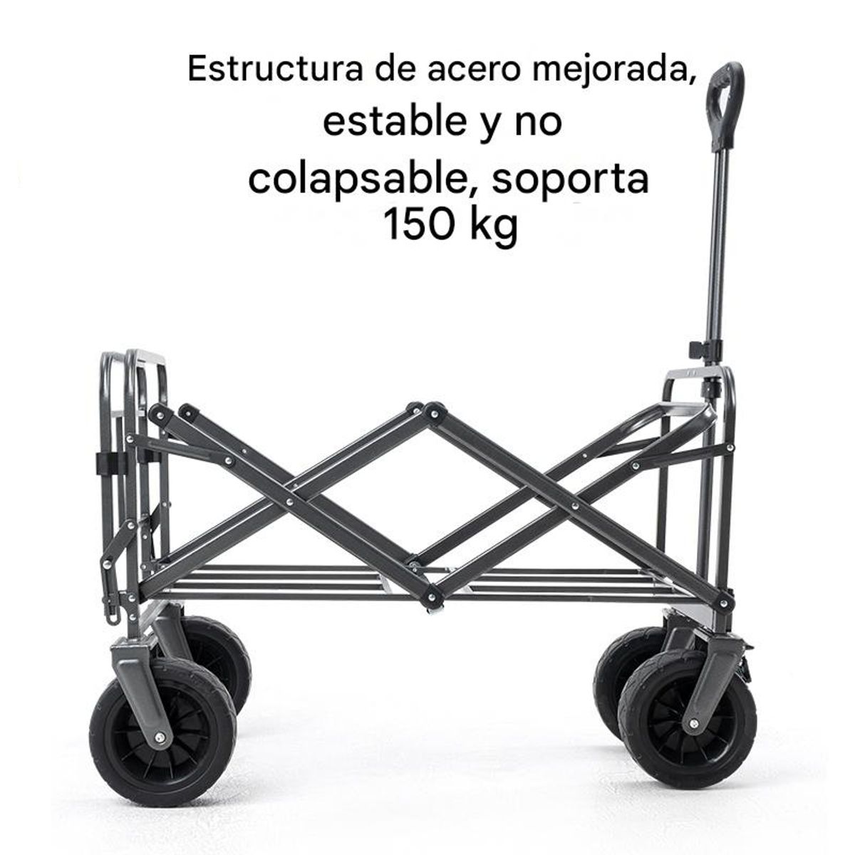 ROCKBROS - Carro Plegable de Camping Qunature 150–180L 4 Ruedas Todoterreno 150kg