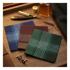EKOL TACTICA MILITAR - Pack 3 Pañuelos Pilathus 100 % Algodón 38x36 cm - Estampado De Líneas