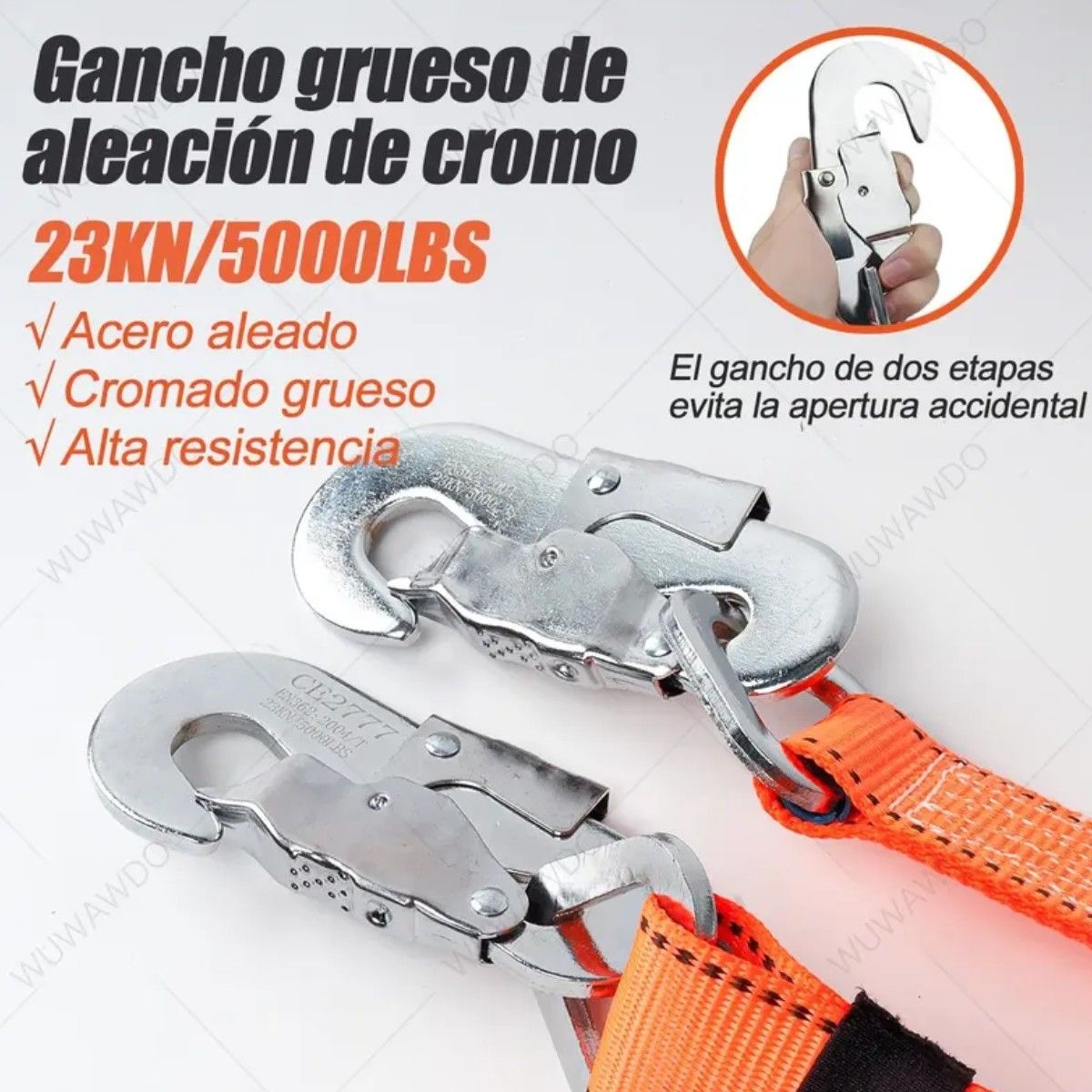 GENERICO - Cinturón Electricista Estrobo De Amarre Cabo De Vida 2 Metro BELUG