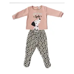 PUMUCKI - Pijama de Franela Spots Niña 2 Piezas Diseño Dálmata