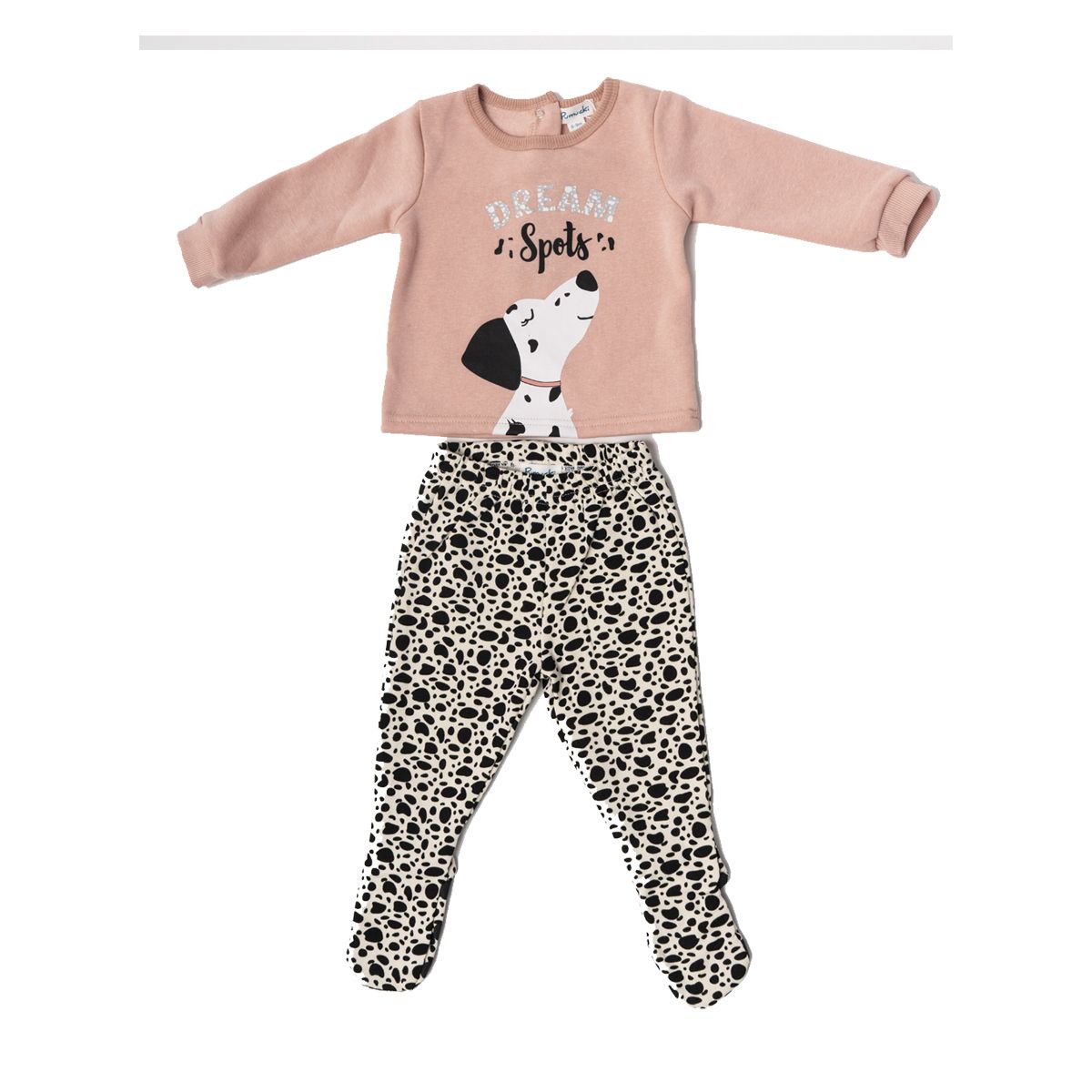 PUMUCKI - Pijama de Franela Spots Niña 2 Piezas Diseño Dálmata