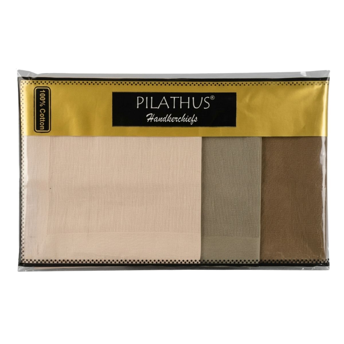 EKOL TACTICA MILITAR - Pack 3 Pañuelos Marrones Pilathus 100% Algodón Suave Premium