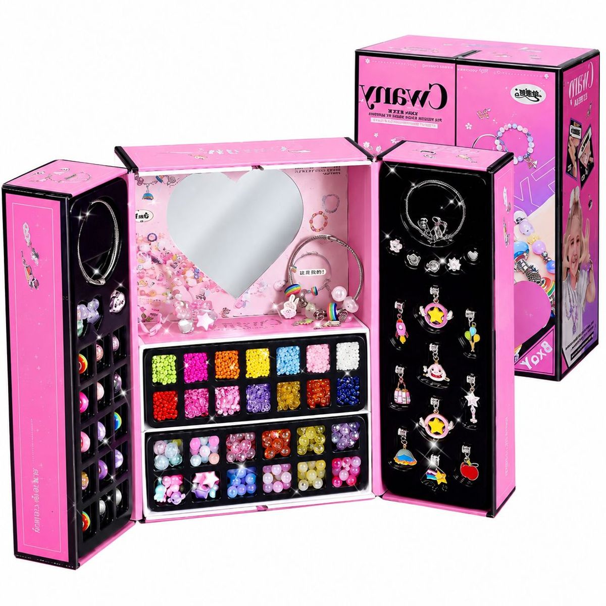 GENERICO - Kit Para Armar Crear Pulseras Niñas 2388 Piezas