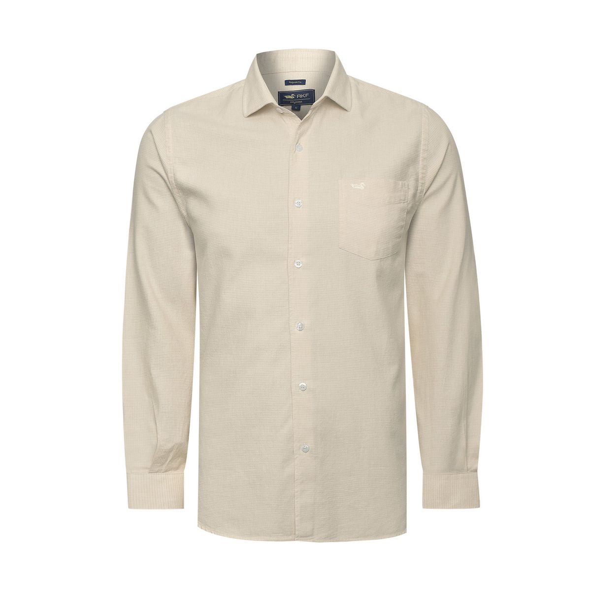 ROCKFORD - Camisa Algodón Hombre Flasquare Beige ROCKFORD