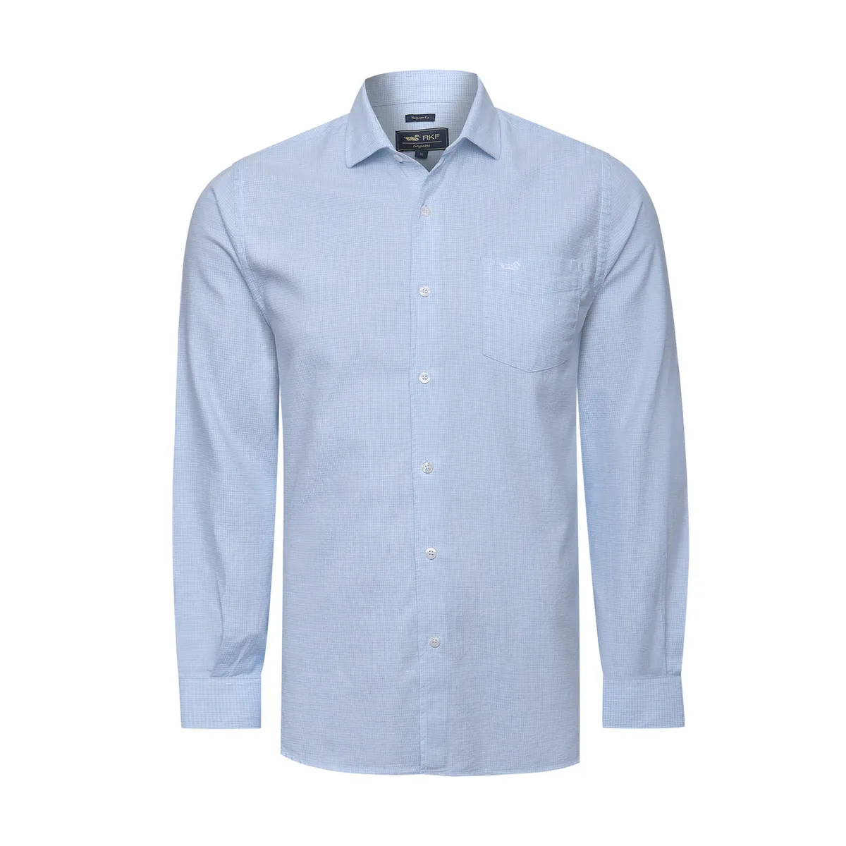 ROCKFORD - Camisa Algodón Hombre Flasquare Azul ROCKFORD