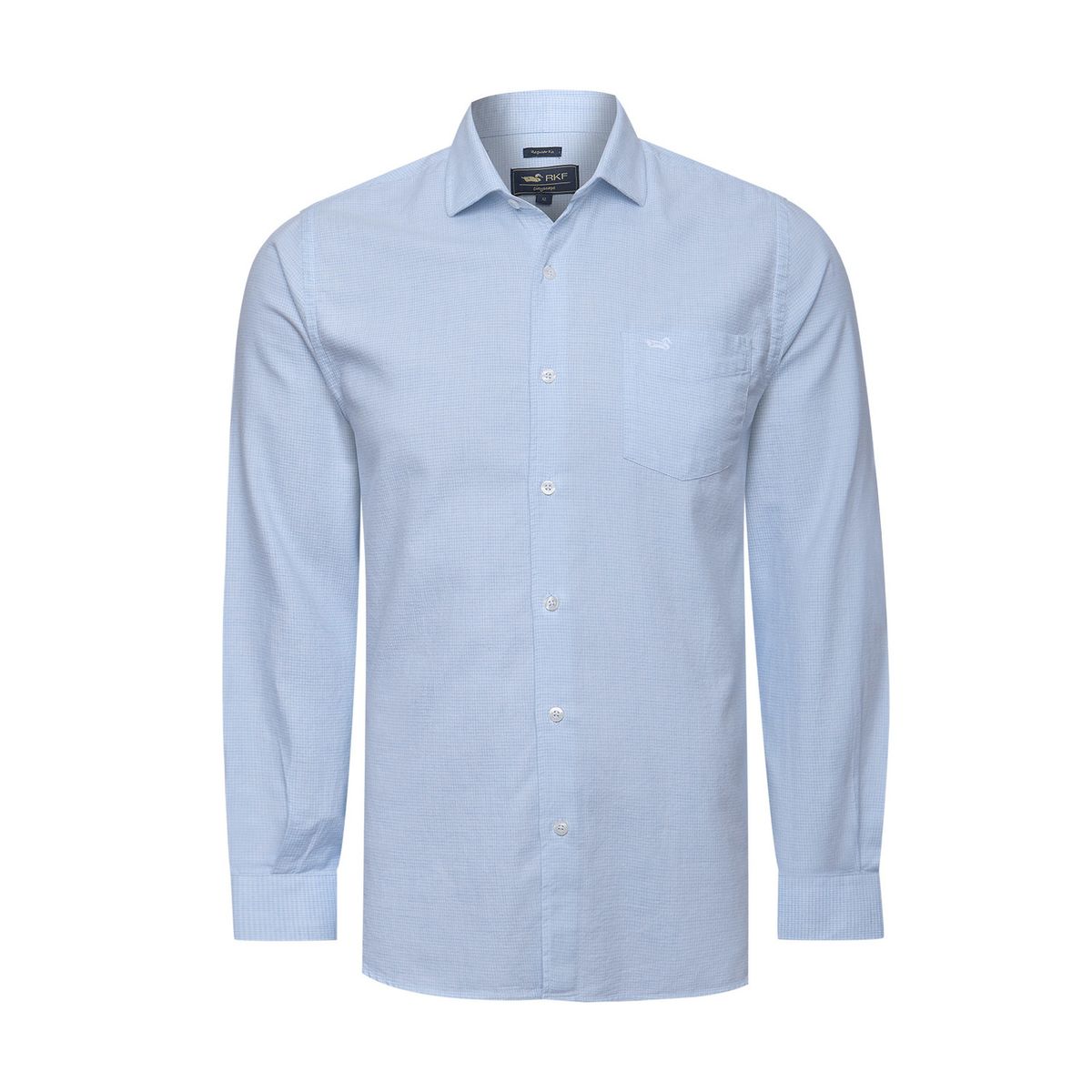 ROCKFORD - Camisa Algodón Hombre Flasquare Azul ROCKFORD