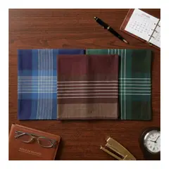 EKOL TACTICA MILITAR - Pack 3 Pañuelos Pilathus 100 % Algodón 38x36 cm - Estampado De Líneas