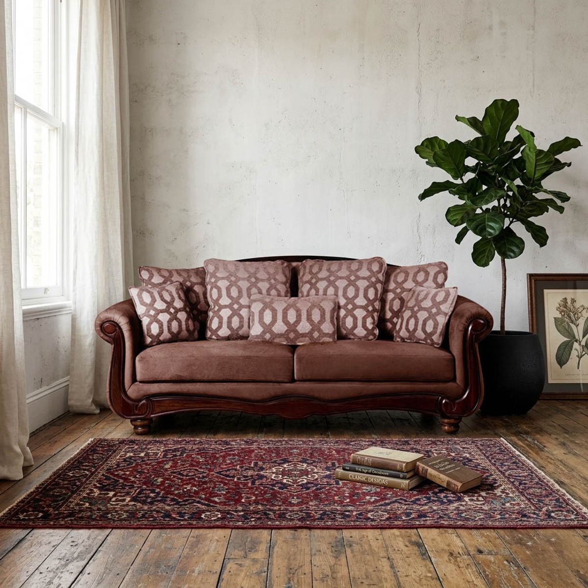 LATAM HOME - Sofa Catania 3 Cuerpos Tela Velvet