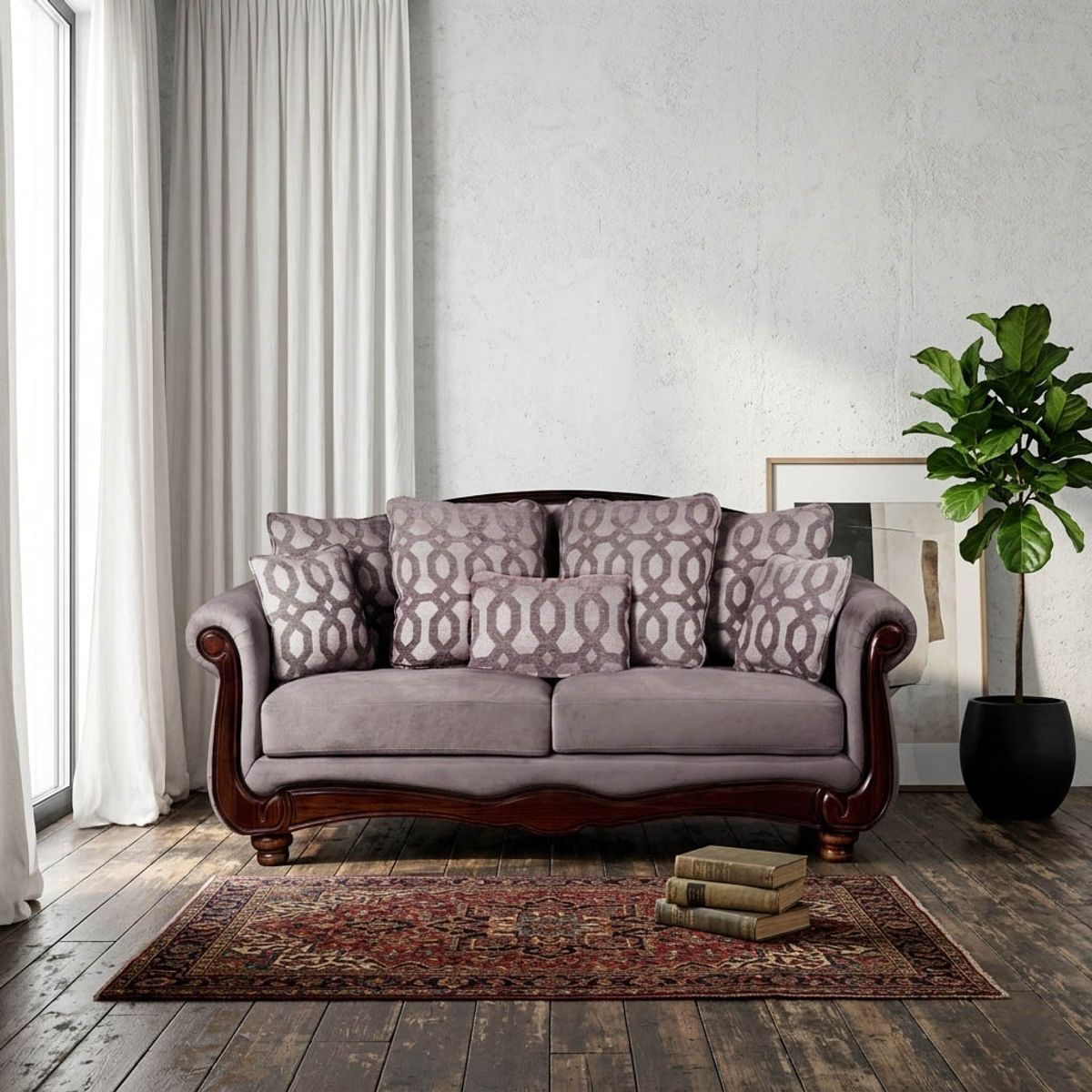 LATAM HOME - Sofa Catania 2 Cuerpos Tela Velvet