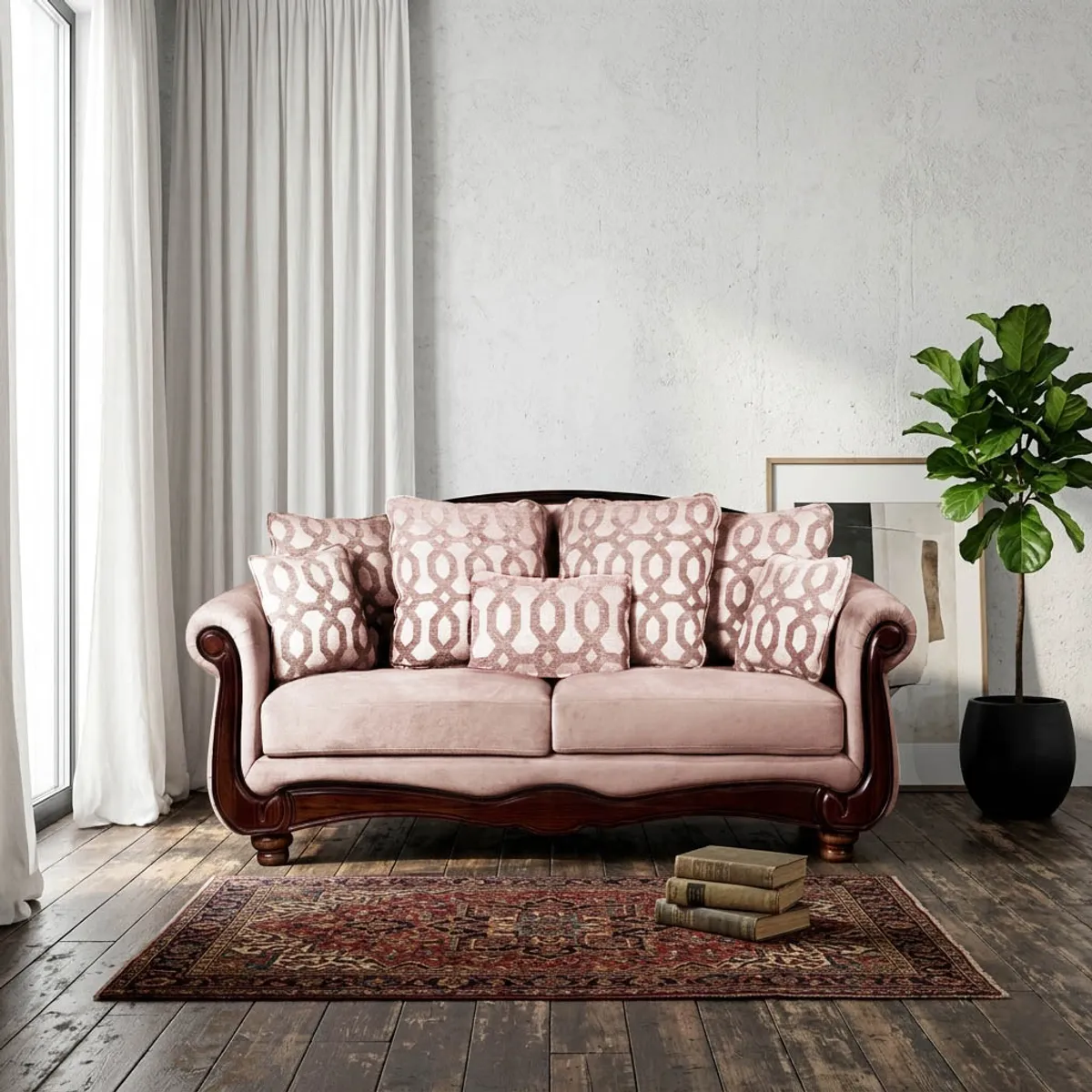 LATAM HOME - Sofa Catania 2 Cuerpos Tela Velvet