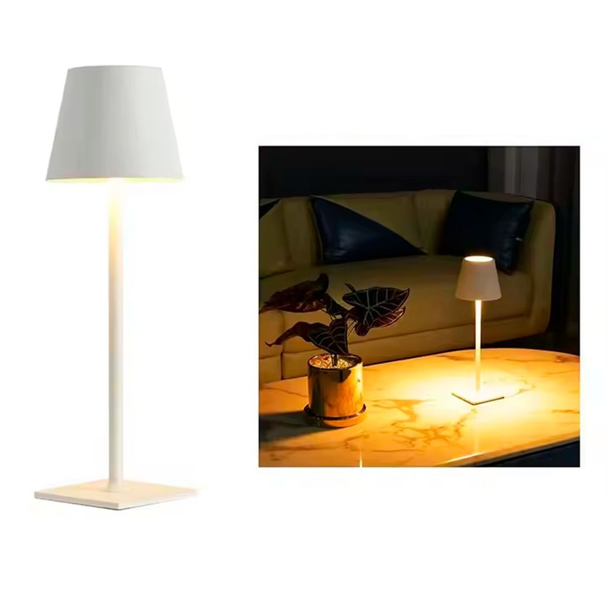 GENERICO - Lámpara Led Mesa Recargable Usb Inalámbrica Minimalista
