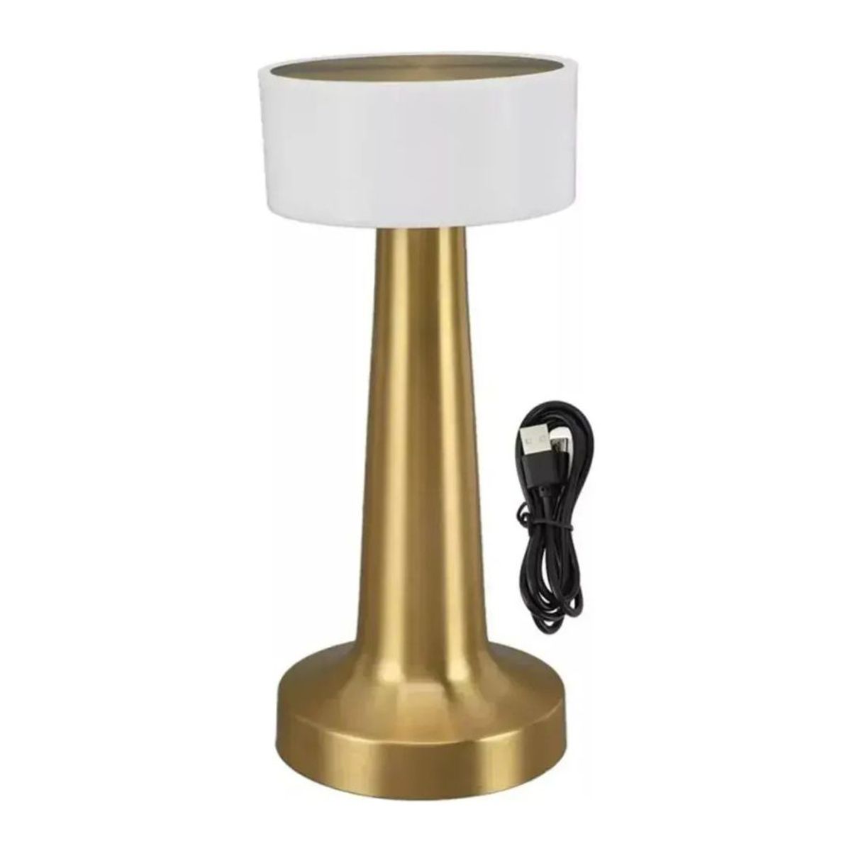 GENERICO - Lámpara Mesa Led Recargable Táctil Inalámbrica Dorada