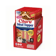 INABA - Churu Cat Meal Topper Pollo 14g x4 - Pack 6 Unidades