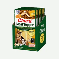 INABA - Churu Dog Meal Topper Pollo 14g x4 - Pack 6 Unidades