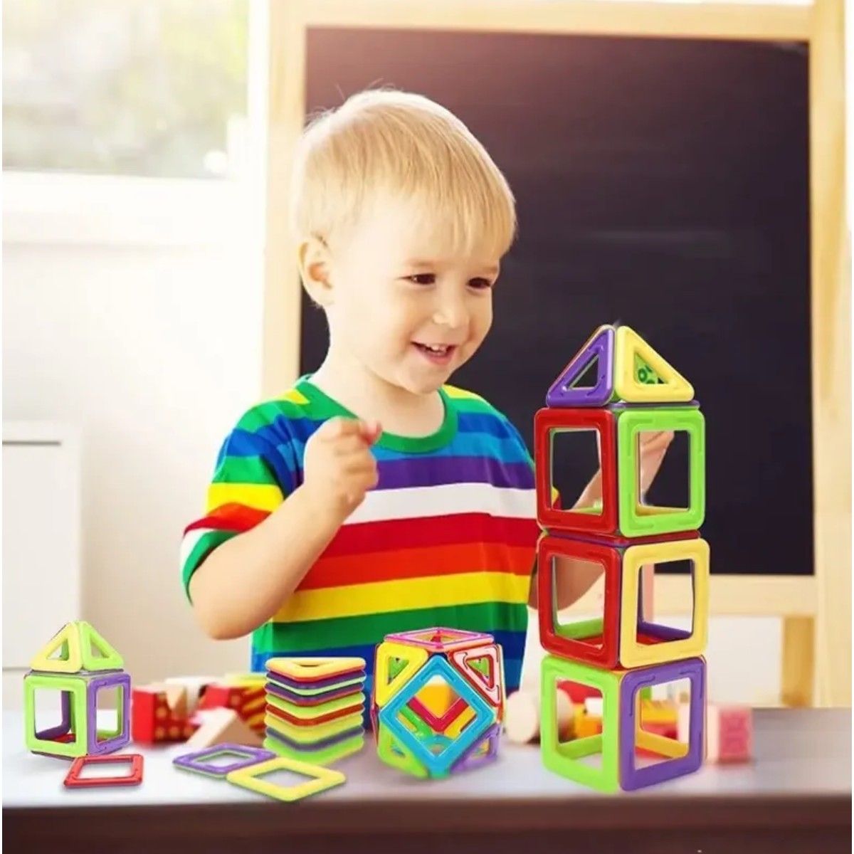 GENERICO - Juego De Imanes Imanix Bloques Magneticos Bloques 50 Piezas BELUG