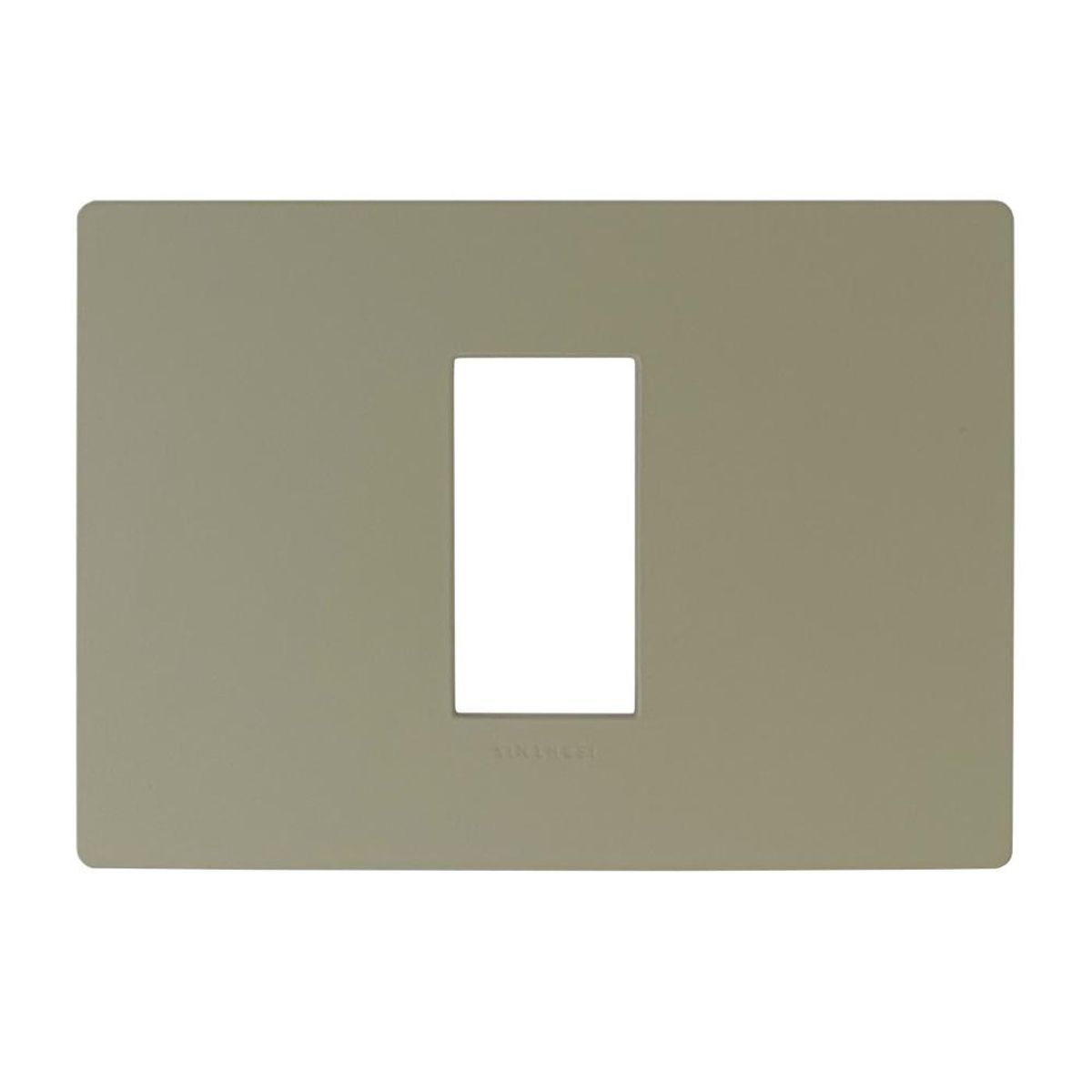 SINTHESI - Placa 1 Puesto S33 Beige Mate C-Soporte