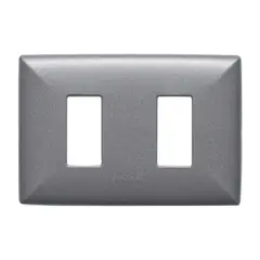 SINTHESI - Placa 2 Puestos S17 Abs Grafito C-Soporte