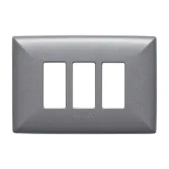 SINTHESI - Placa 3 Puestos S17 Abs Grafito C-Soporte