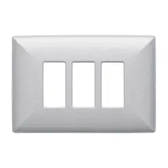 SINTHESI - Placa 3 Puestos S17 Abs Nickel C-Soporte