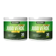 SUPLIDAILY - Pack X2 Suplemento Jugo Verde Probióticos Piña 60 Porciones