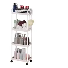 GENERICO - Organizador Multiusos 4 Niveles Ruedas Baño Cocina Lavadero