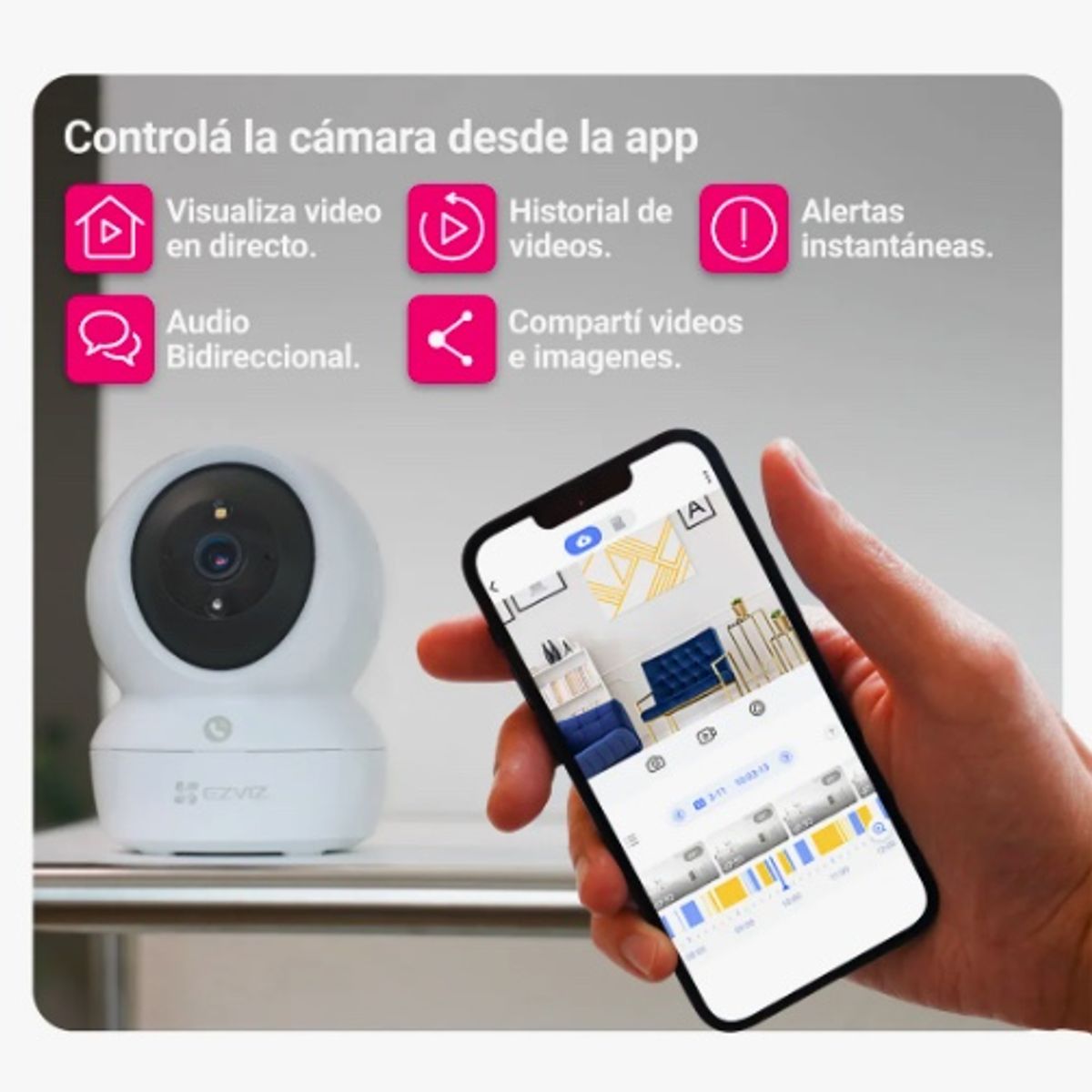 GENERICO - Camara Seguridad Wifi Interior