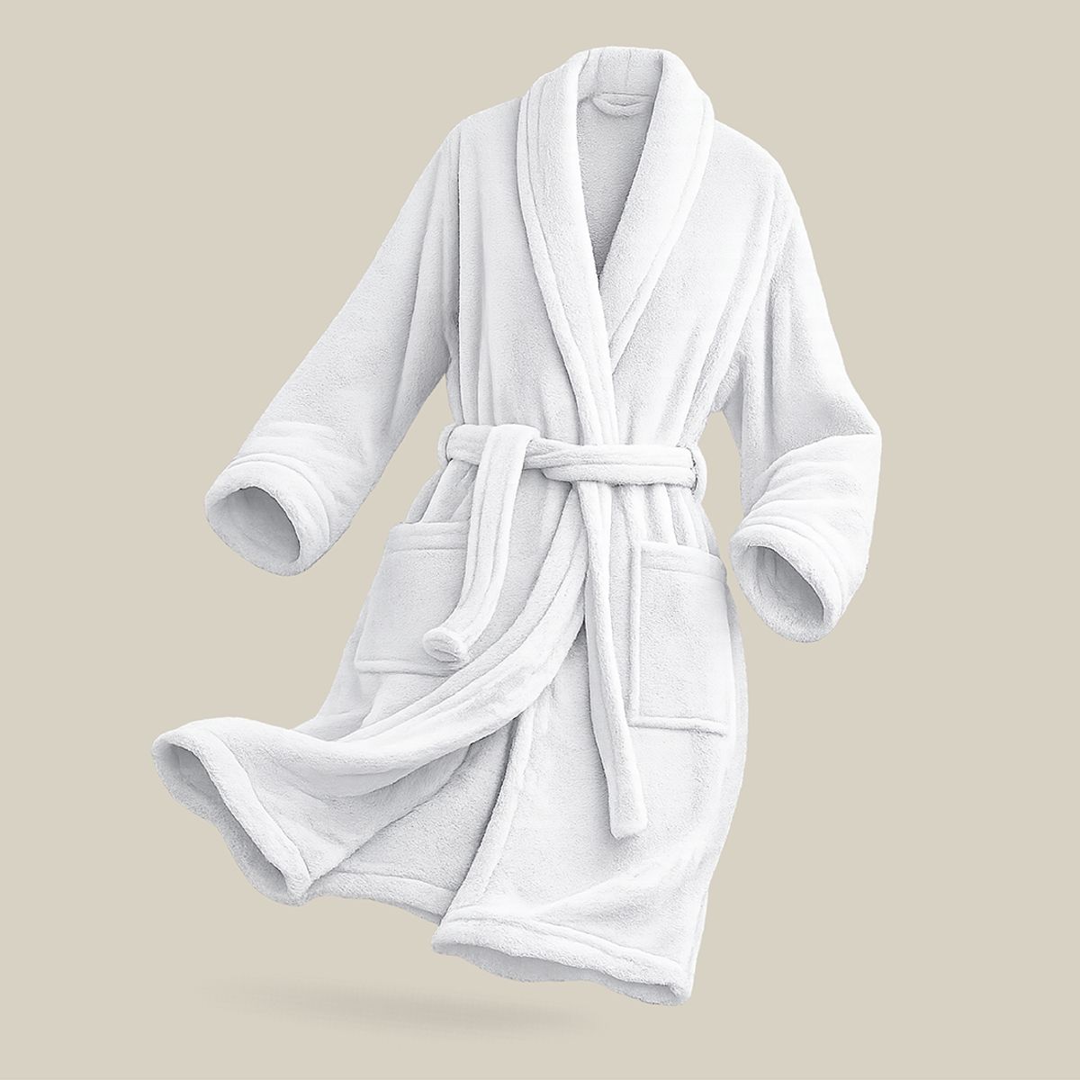 AZ AURAZEUS - Bata De Baño Algodon Absorbente Suave Unisex Seca Rapido Blanco