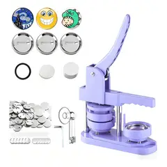 GENERICO - Maquina De Chapitas Prensa Matriz De 58mm+100pcs Suministros Lila