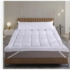 GENERICO - Cubrecolchón Topper Ultra Acolchado King Plaza 2.5 Blanco