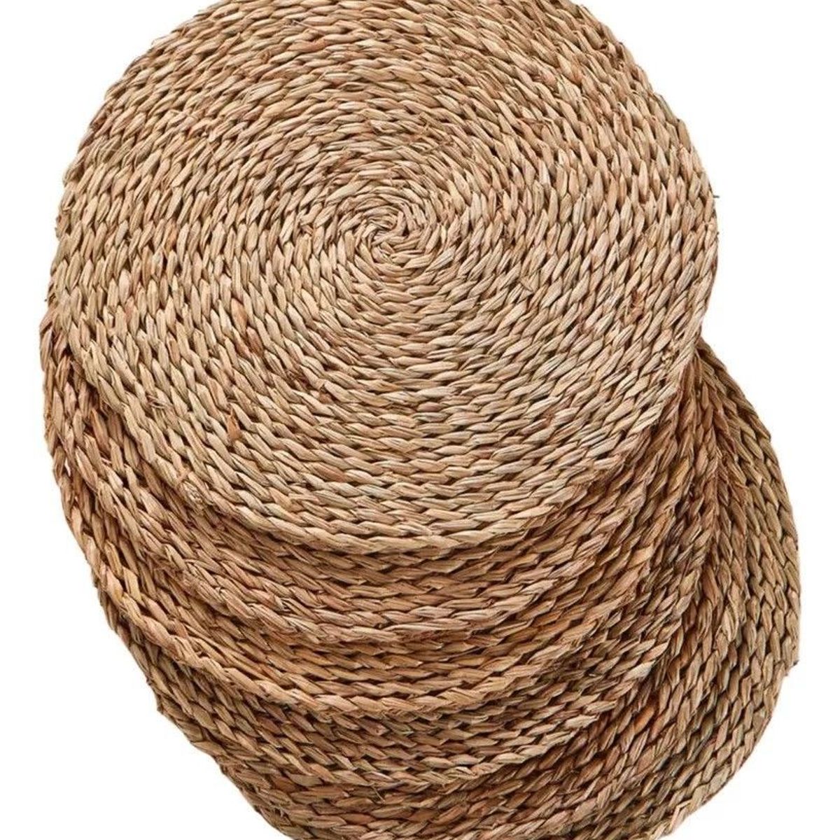 GENERICO - Set 6 Individuales Mantel Fibra Natural Yute 35 Cm Pack 6