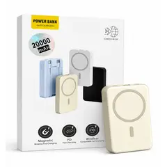 GENERICO - Power Bank Magnético 20.000 mAh con Cables Integrados Carga Rápida y Wireless