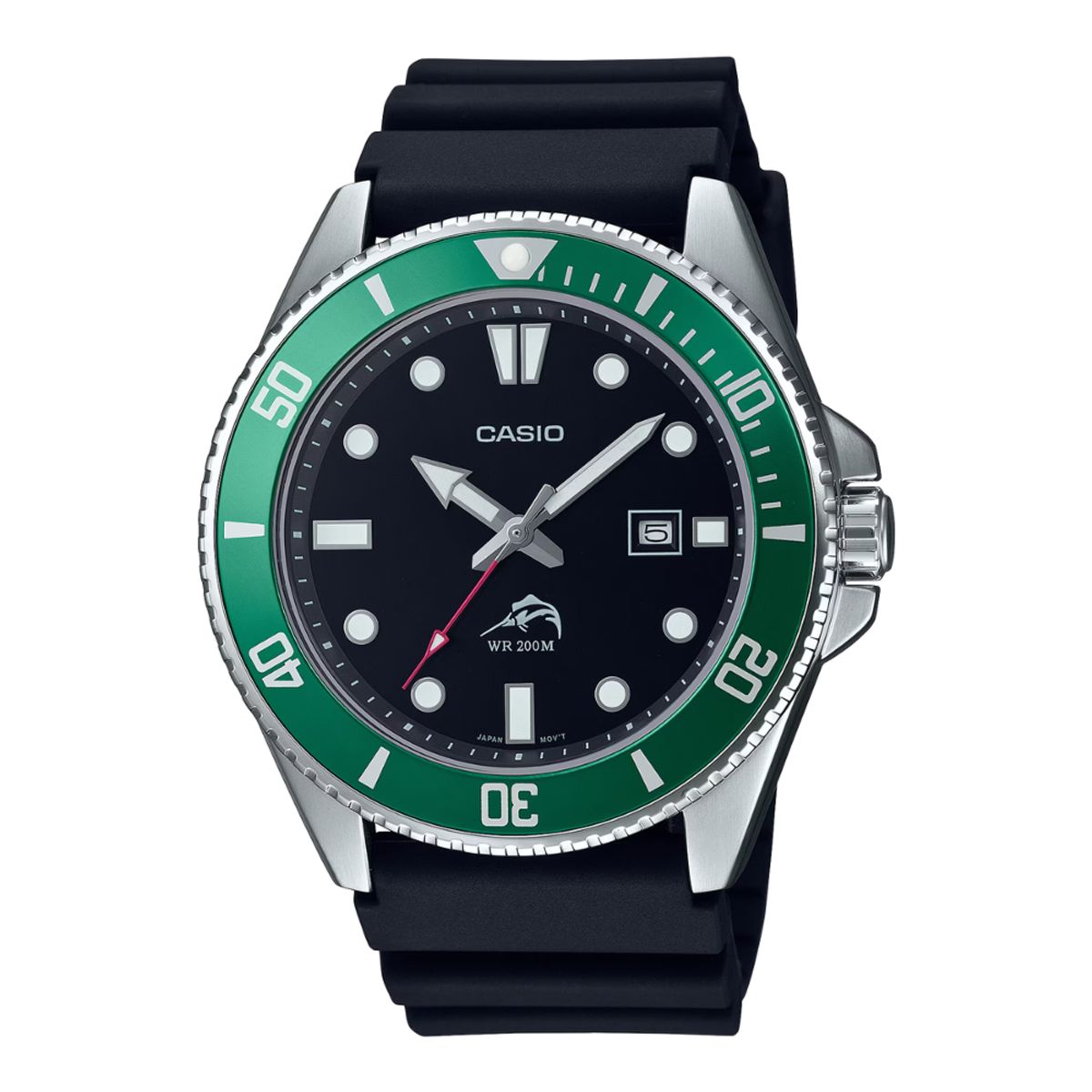 CASIO - RELOJ CASIO MARLIN MDV-106B-1A3VCF PLATEADO VERDE