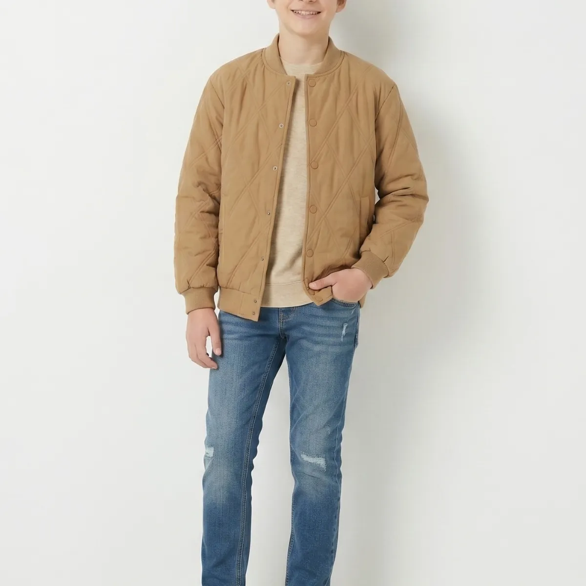 KIBOU - Chaqueta Acolchada Niño Parka Bomber Invierno Liviana
