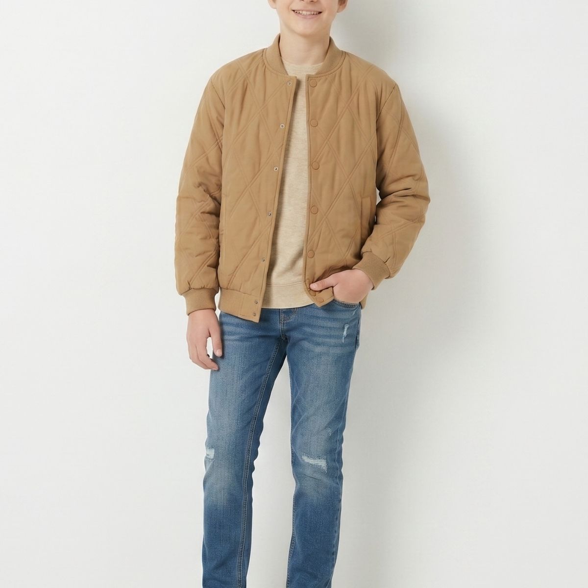 KIBOU - Chaqueta Acolchada Niño Parka Bomber Invierno Liviana