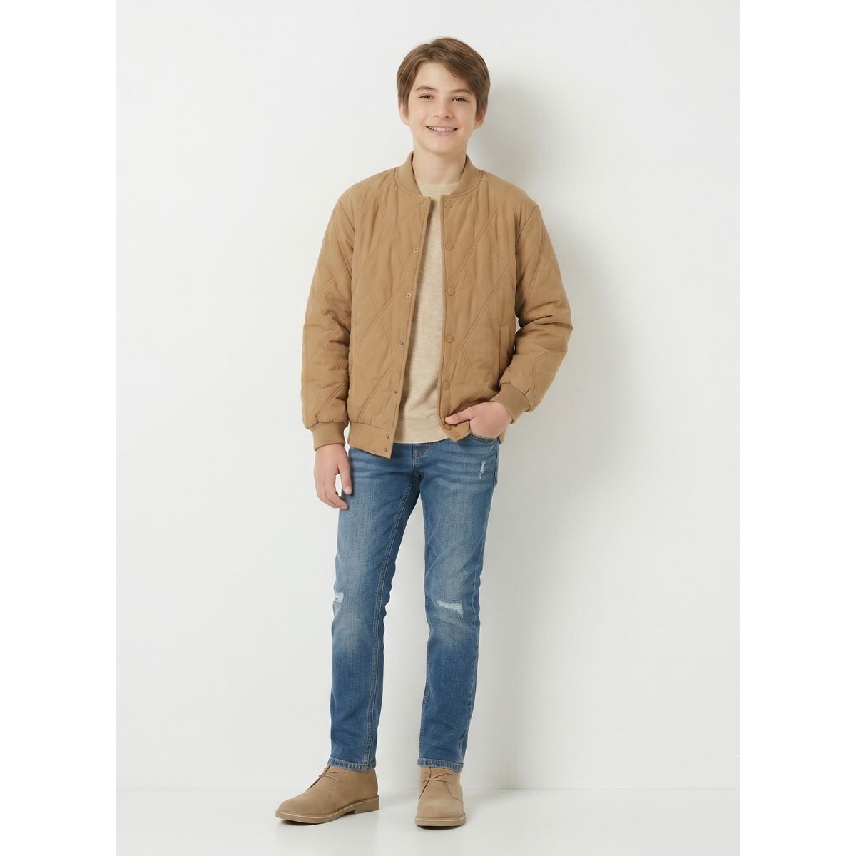 KIBOU - Chaqueta Acolchada Niño Parka Bomber Invierno Liviana