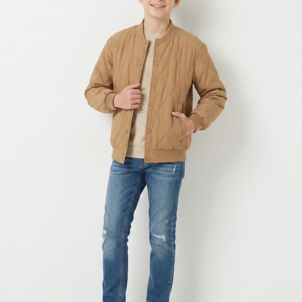 KIBOU - Chaqueta Acolchada Niño Parka Bomber Invierno Liviana