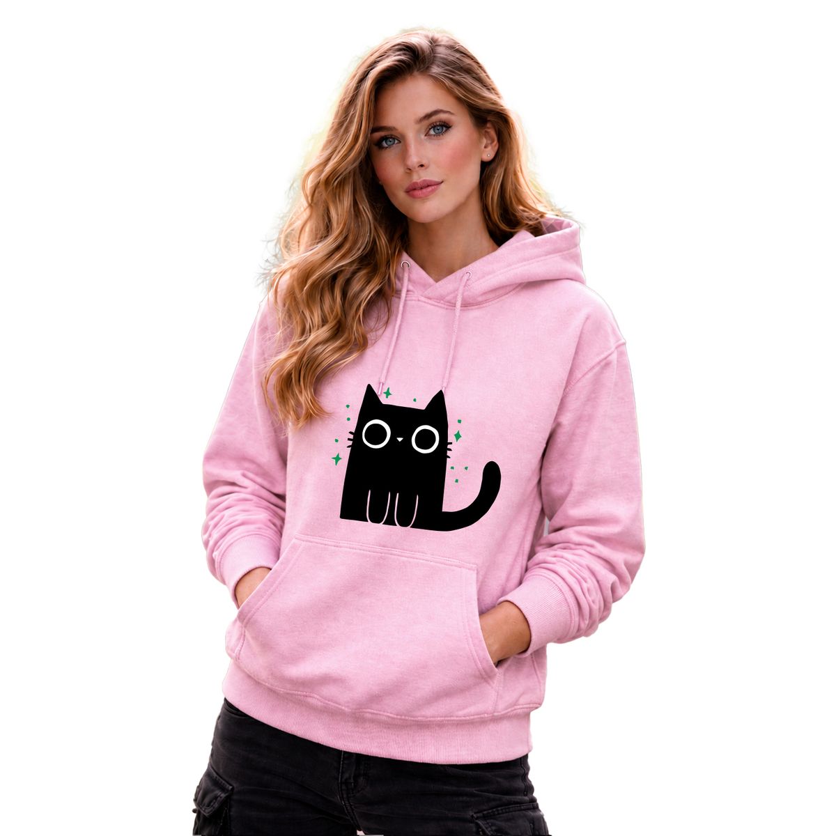 MARITEX - Poleron para mujer Gatito Minimalista