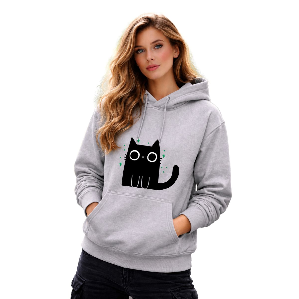 MARITEX - Poleron para mujer Gatito Minimalista