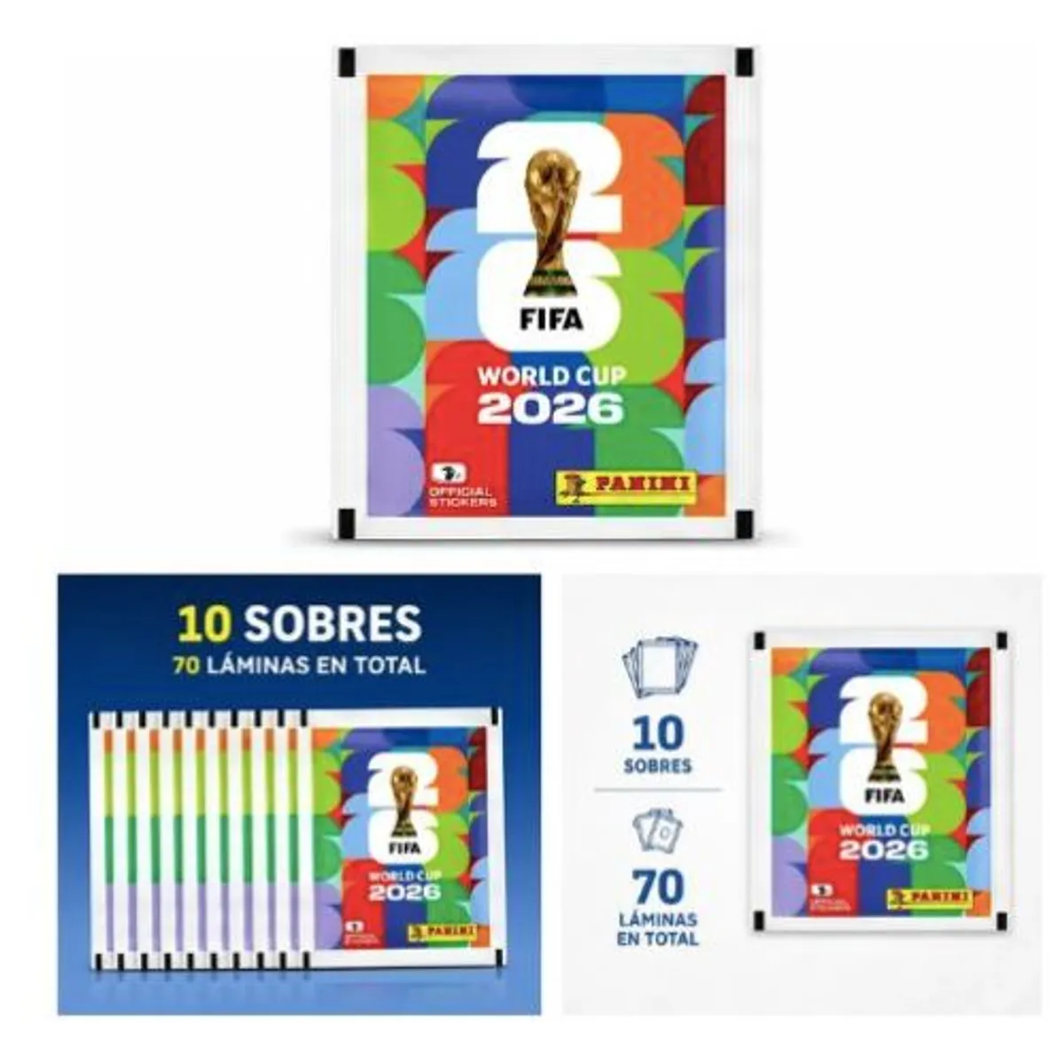 PANINI - Pack 10 Sobres Panini Mundial FIFA 2026 Oficiales