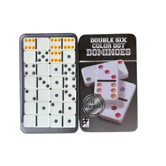 GENERICO - Juego de Domino Doble Seis con caja Metalica