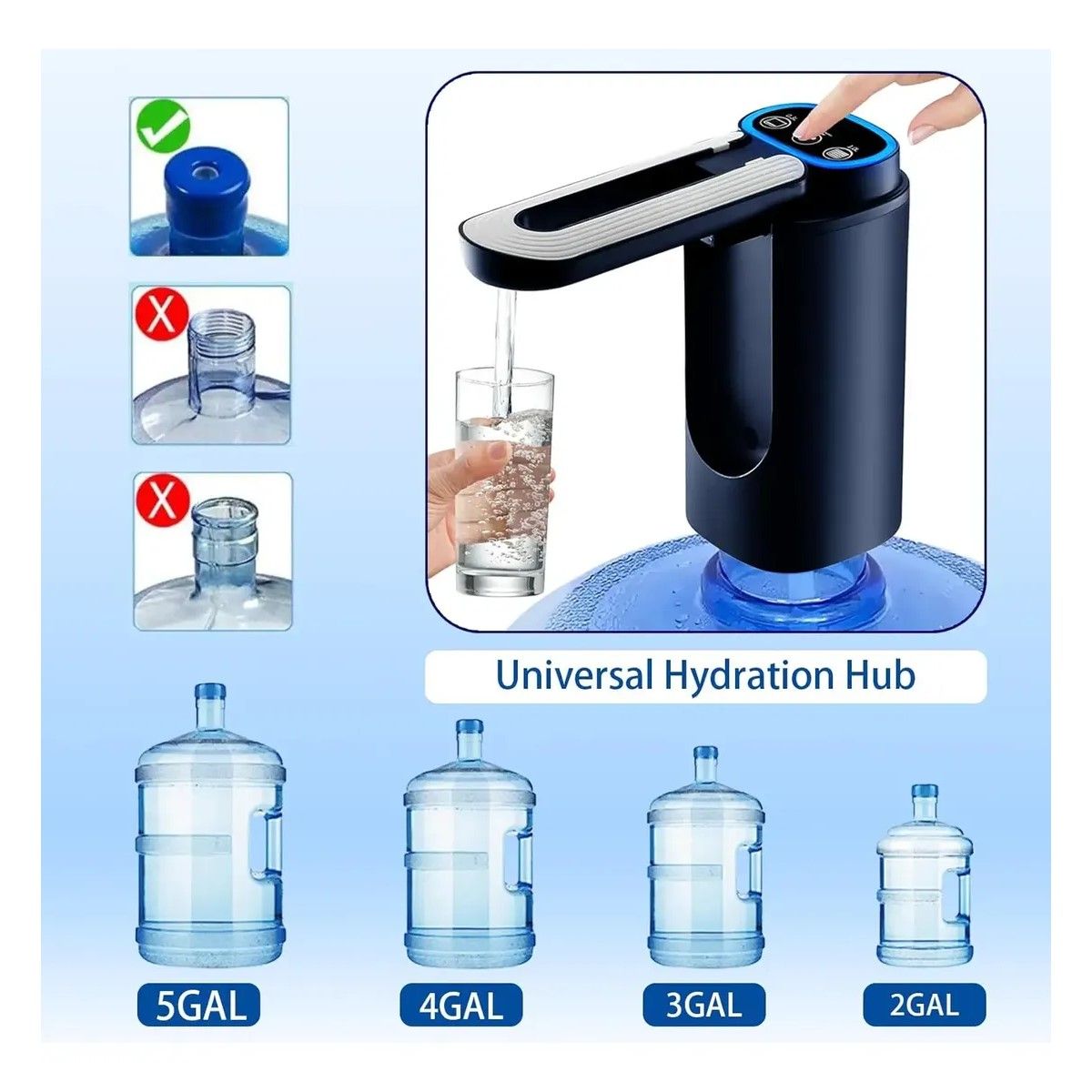 GENERICO - Dispensador Agua Electrico Bomba Usb Dosificador Agua Bidon BELUG